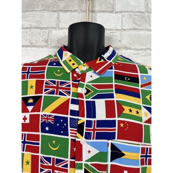 Forever 21 Button Down Shirt Flags - Picture 6 of 13